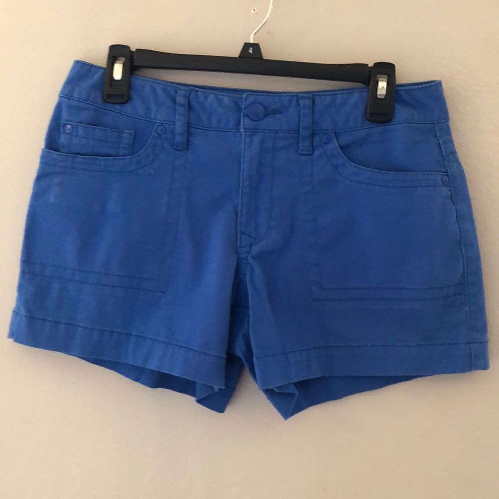 Royal blue jean shorts